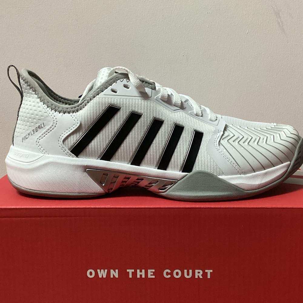 K-Swiss White and Black Athletic Shoes